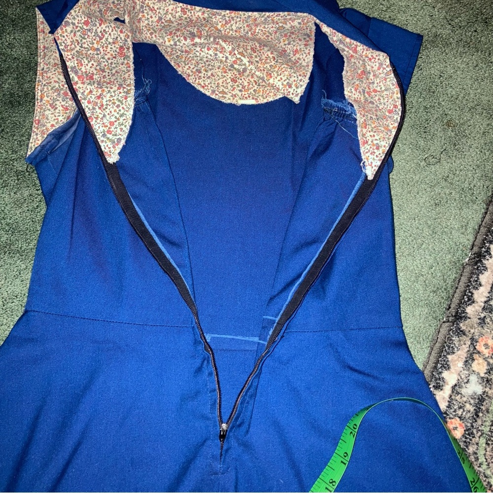 Classic Navy Fit-and-Flare Dress - Picture 3 of 3